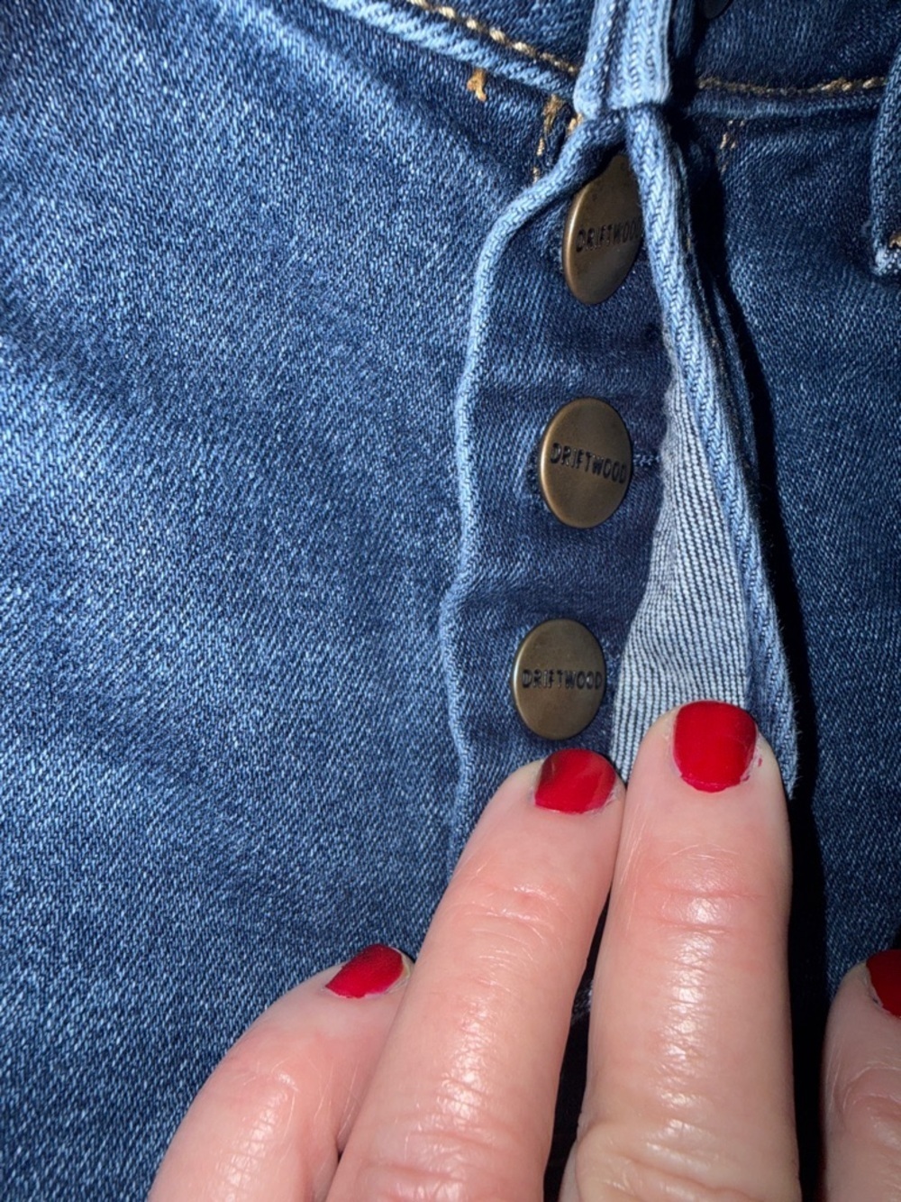 Driftwood Meg High Rise Straight Crop jeans buttonfly size 25 Anthropologie B7 - Picture 4 of 7
